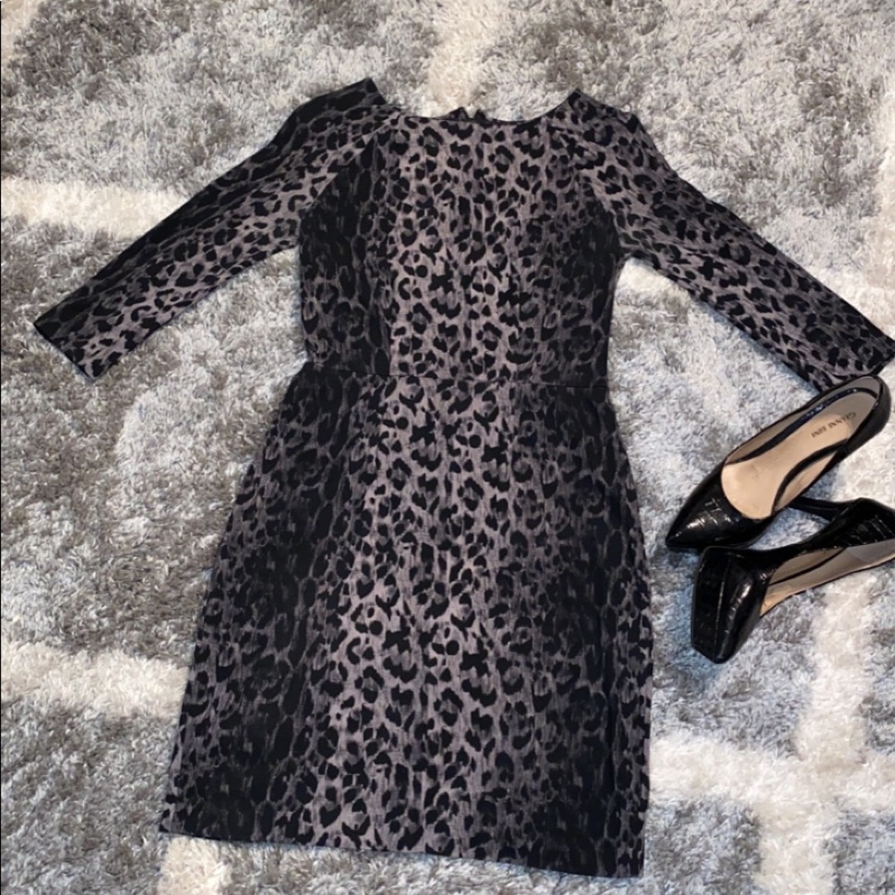 Animal Print Fitted Dress